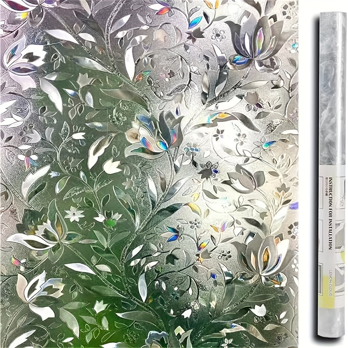 Tulip Glass Window Film Electrostatic Adhesive Privacy Privacy Protection for Home Office