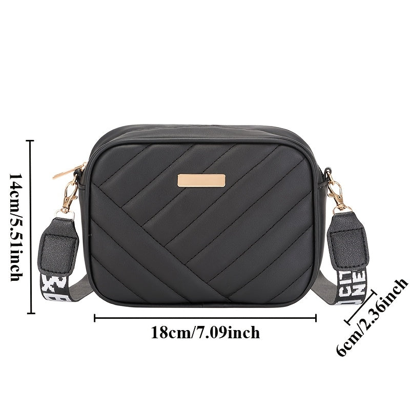 Women's Quilted Crossbody Bag with Adjustable Strap in Multiple Colors