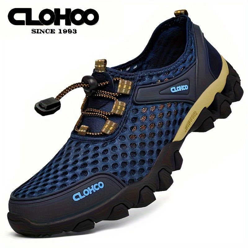 Men's Breathable Casual Sneakers Fabric Rubber Sole All-Season Comfortable Outdoor Shoes