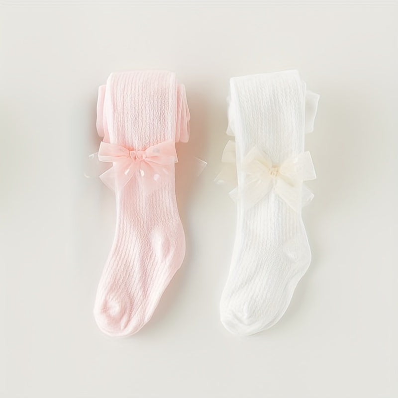 Girls' Summer Mesh Thin Tights Set of 1/2/3 for Little Girls Cotton Comfortable Outdoor