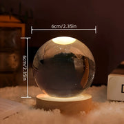 Giraffe Crystal Ball Night Light 6cm USB LED Desk Lamp for Bedroom Decor