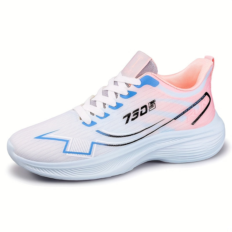 Women’s Knit Sneakers Pastel Purple White Lightweight Breathable Casual Shoe