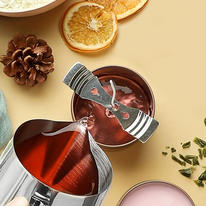 Набор для самостоятельного изготовления свечей с 45 предметами, емкостью 1,3 л, для заливки, воском, фитилями и инструментами