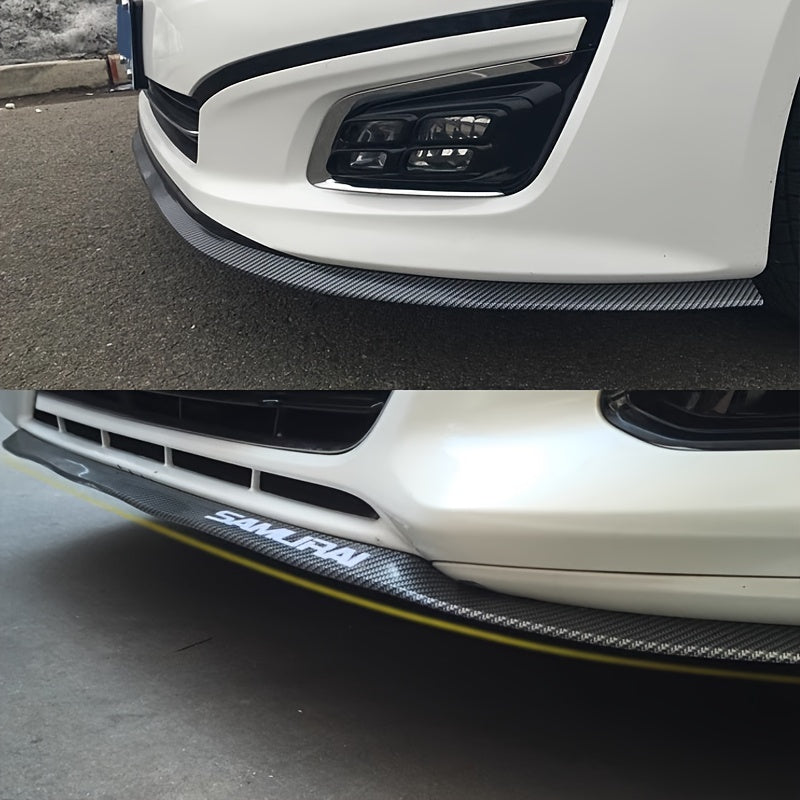 Universal Car Front Lip Spoiler Defender Carbon Fiber Style Bumper Guard