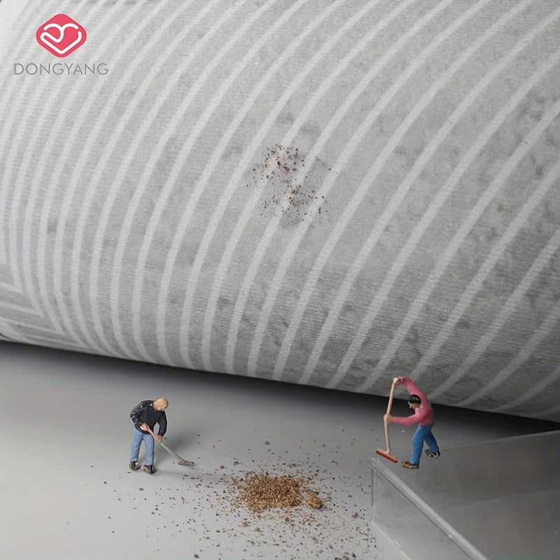 Alfombra de estilo nórdico para corredores antideslizante, resistente a manchas, duradera, con diseño abstracto y circular, para entrada, dormitorio, sala de estar y lavandería