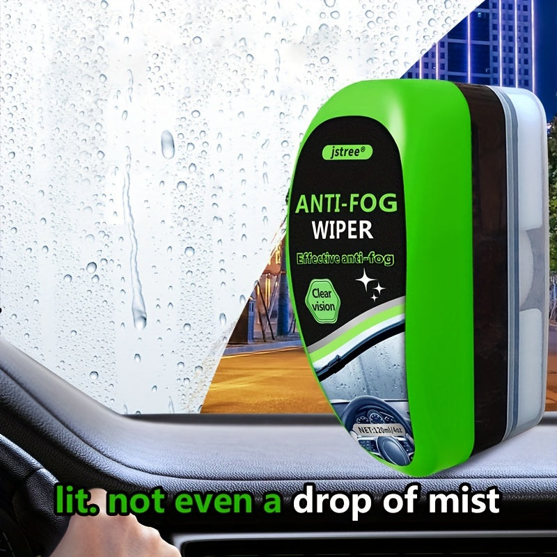 Car Windshield Wiper Anti-Fog 120ml with Sponge Base for Clear Rain Fog Green black