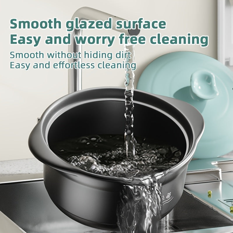 Керамический горшок для тушения с крышкой и жаропрочной посудой для запекания, кухонная посуда для готовки