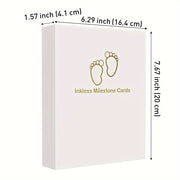 Baby Handprint and Footprint Keepsake Kit with 14 Non-Toxic Ink Pads and Paper Set