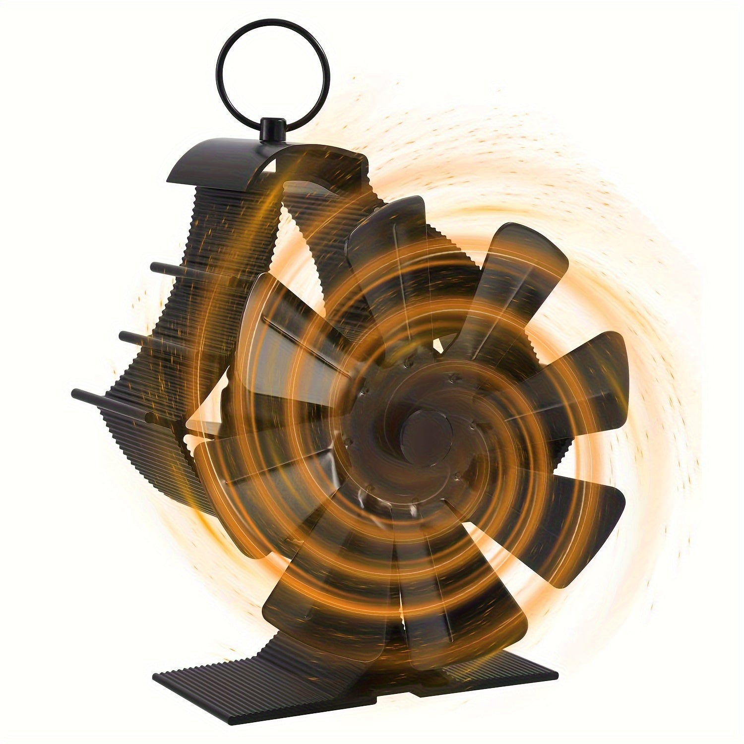 Aluminum Fireplace Fan Sailboat Design 8 Blade Heat Activated Quiet Operation