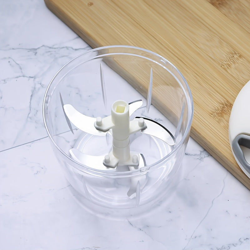 Manual Garlic Press and Vegetable Chopper - Compact, Multiuse, Easy Clean