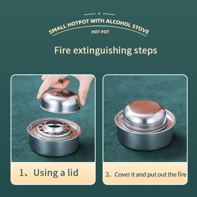 Stainless Steel Single Serving Hot Pot for Induction Cookers Outdoor Dining