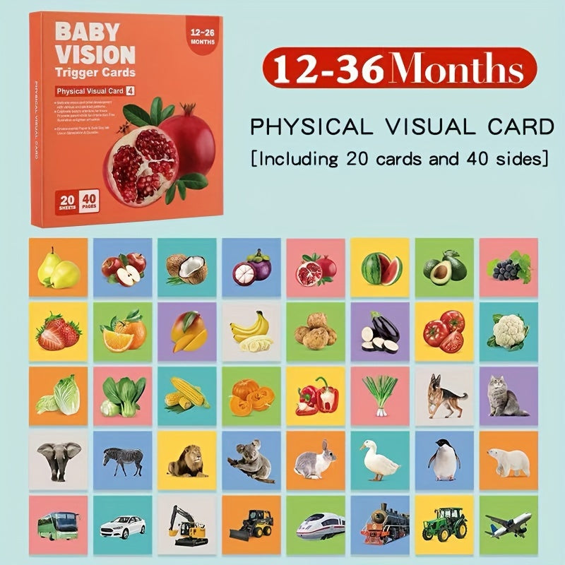 Tarjetas educativas para niños para el desarrollo de la cognición y la visión en blanco y negro y rojo