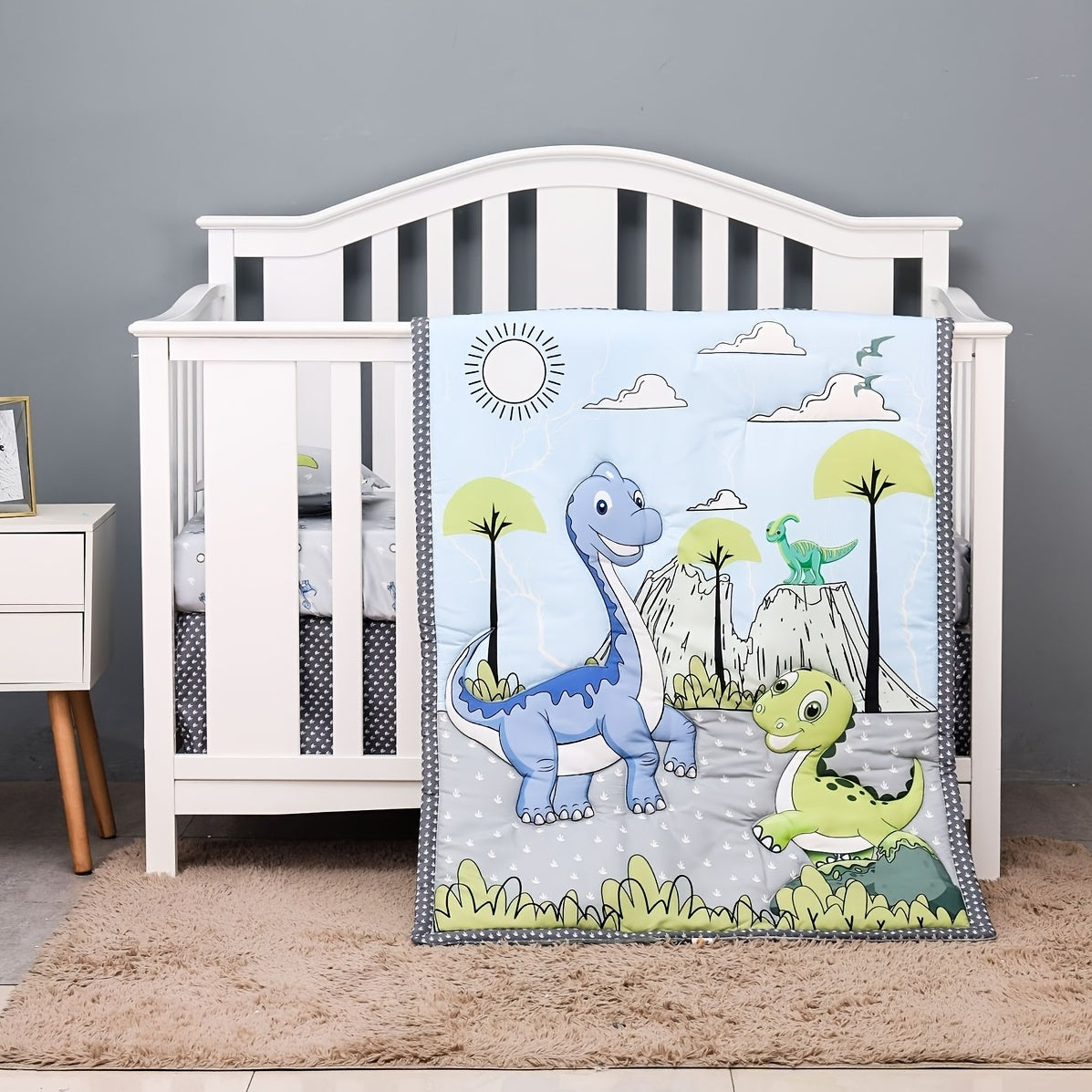 Baby Dinosaur Elf Bedding Set 3 Piece for Infants and Toddlers Christmas Halloween