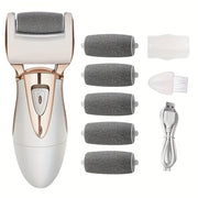 Rechargeable Electric Foot Callus Remover with 5 Grinding Heads USB Powered
