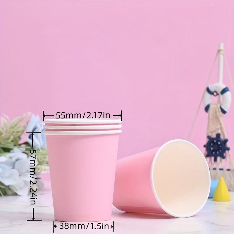 50 Pieces Disposable Paper Cups for Tasting Hot Cold Drinks Halloween Christmas New Year 3oz