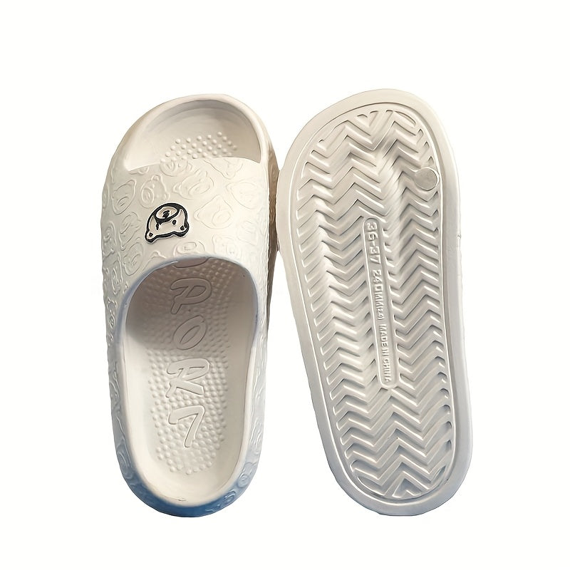 Women Thick Indoor Outdoor Slippers Comfortable Cloud-Shaped Bath Shower Shoes