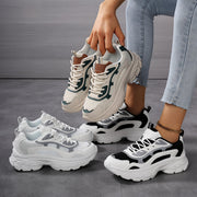 Women's Breathable Mesh Running Shoes with Thick Soles Casual Sneakers for All-Season Outdoor Activities