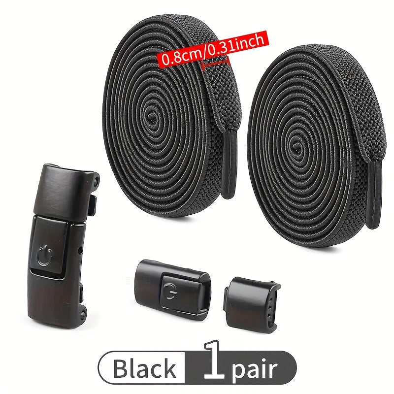 Unisex Elastic No-Tie Shoelaces 100cm Polyester Rainbow Comfortable