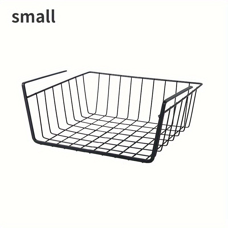 Yevropa uslubidagi temir rustik metall osma savat tashkilotchisi - Teshiksiz, ko'p funksiyali saqlash yechimi oshxona, stol va hammom uchun - Polka ostida saqlash uchun mukammal