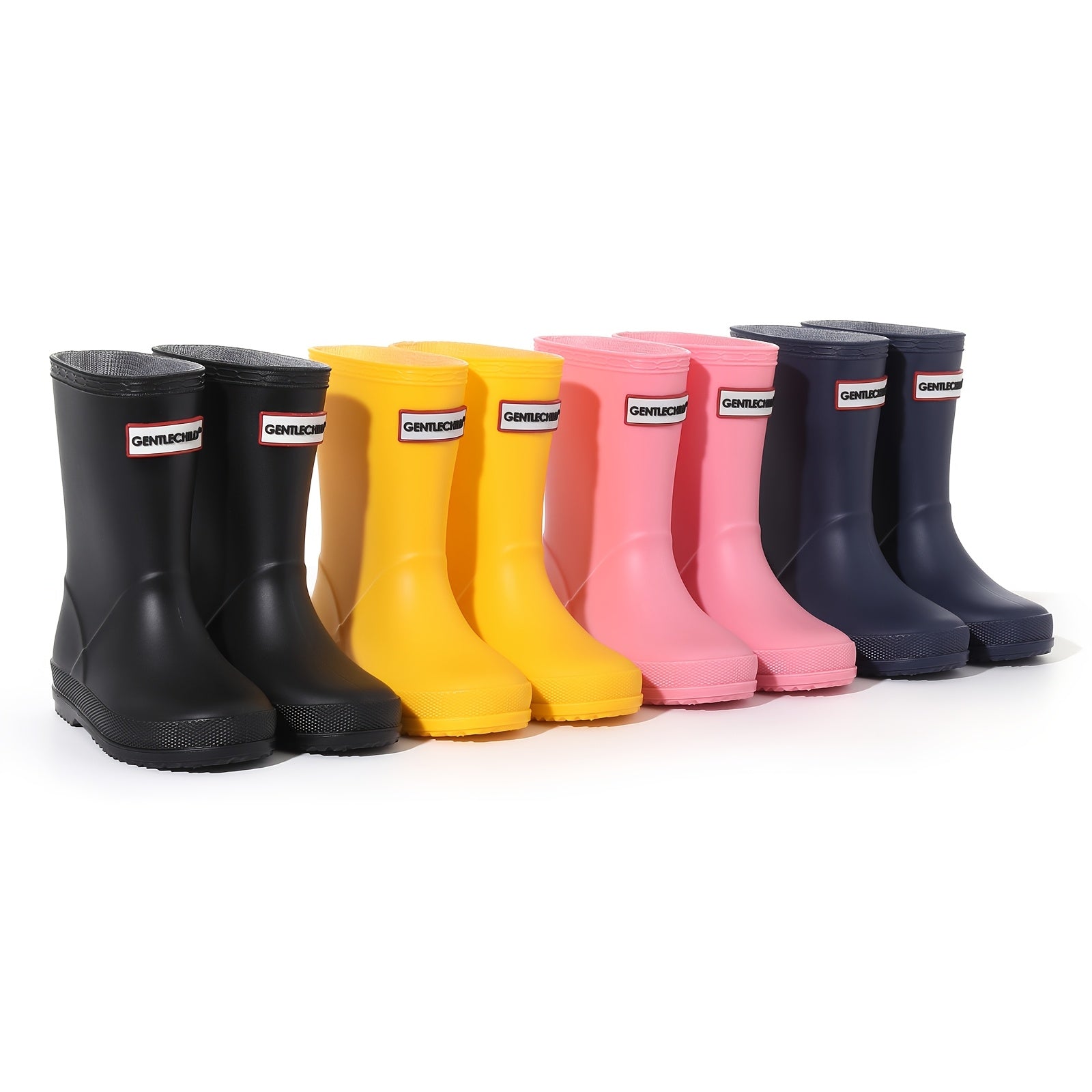 Girls Rain Boots Long PVC Soft Sole All-Season Casual Waterproof