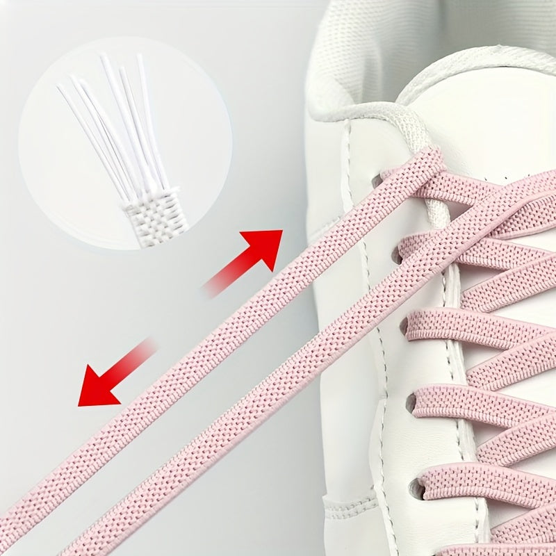 Unisex Elastic No Tie Shoelaces for Sneakers Casual Shoes Skate Shoes