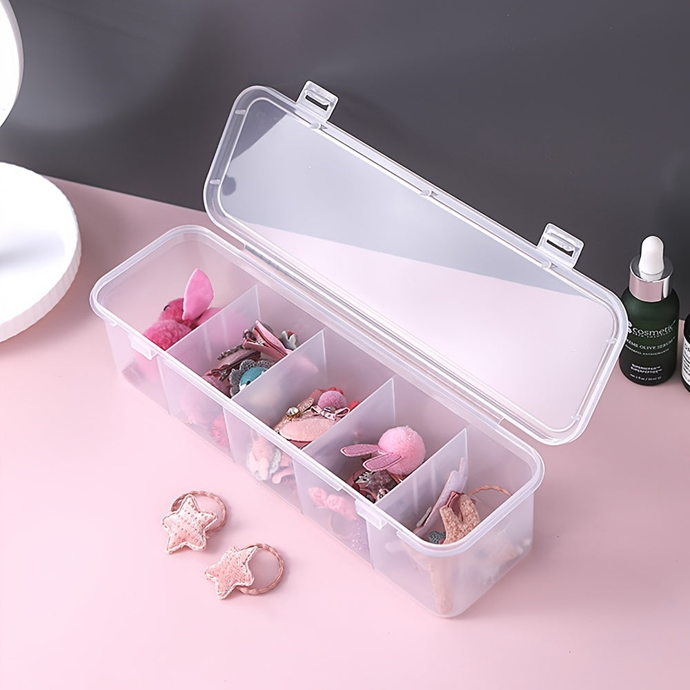 Clear Plastic Jewelry Organizer Box with Multiple Compartments and Secure Lid