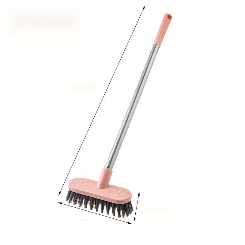 Floor Scrub Brush with Long Handle Durable Hard Bristles for Bathroom and Carpet Cleaning