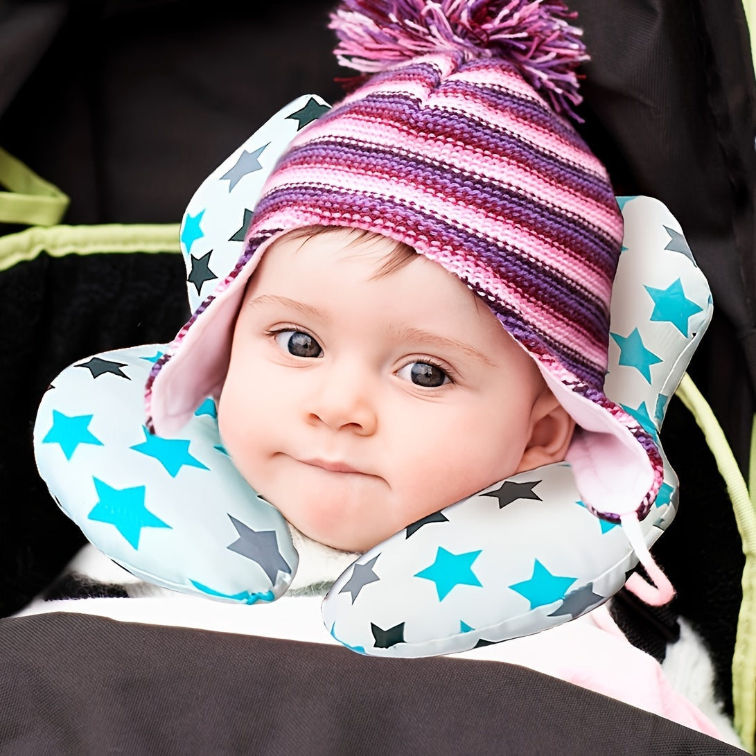 Baby Head Support Pillow for Car Seat and Stroller Soft Polyester 360° Protection Lightweight Portable for 0-3 Years