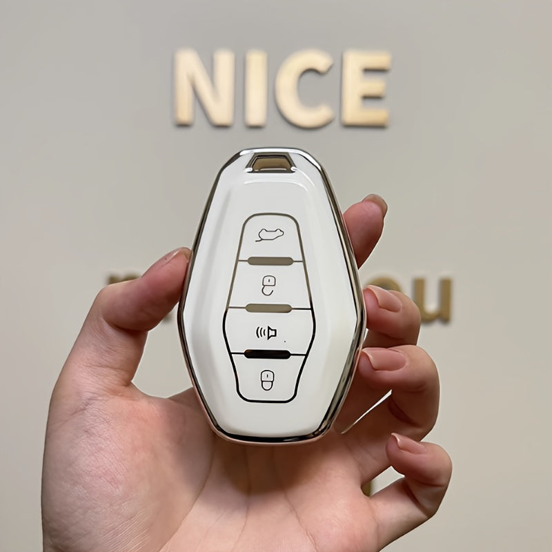 Minimalist TPU Car Key Fob Cover for SUV Keyless Entry Black