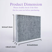 Cabin Air Filter Activated Carbon Compatible with Multiple SUVs and Sedans