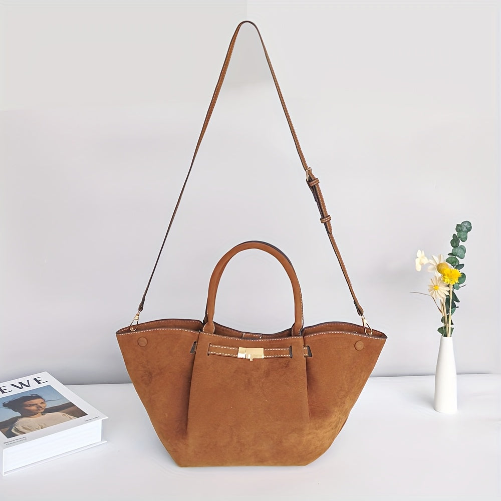 Superhero-Inspired Tote Bag Set Large Capacity Durable Fabric Coffee Light Brown