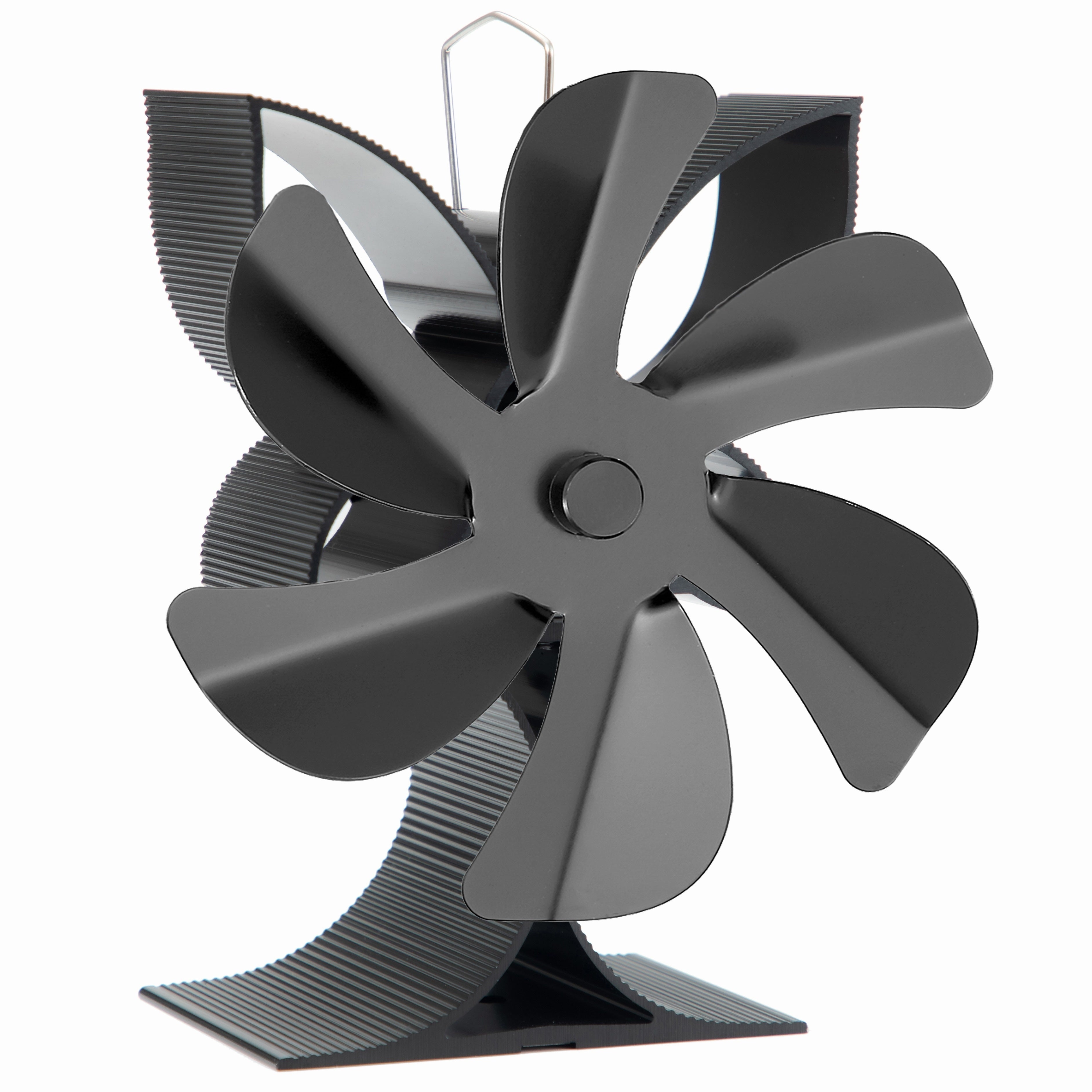 Standing 6-Blade Wood Stove Fan for Efficient Heat Distribution No Electricity Needed
