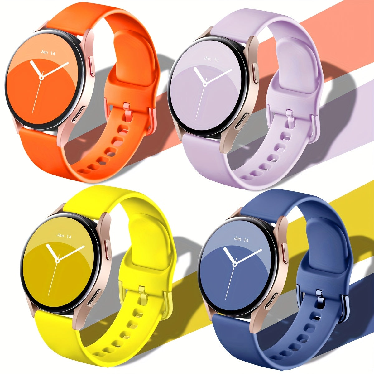 Klassik bir rangli silikon soat to'plami, turli Samsung Galaxy Watch modellari, jumladan Active 2, Watch 5 Pro va Watch 6 Classic bilan mos keladigan qora kamar bilan. 20mm yumshoqni o'z ichiga oladi.