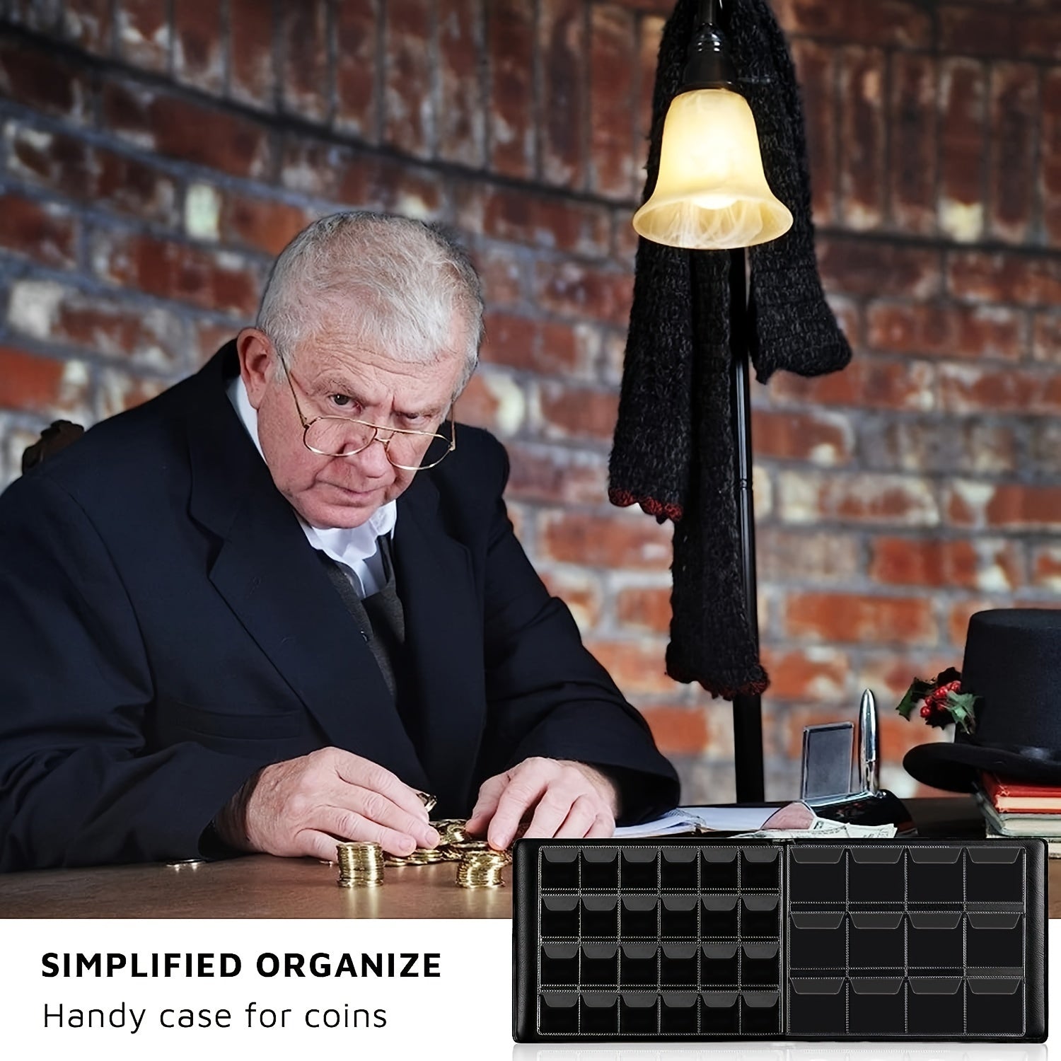 Black Coin Collection Organizer Book with 300 Pockets for 20-38mm Coins