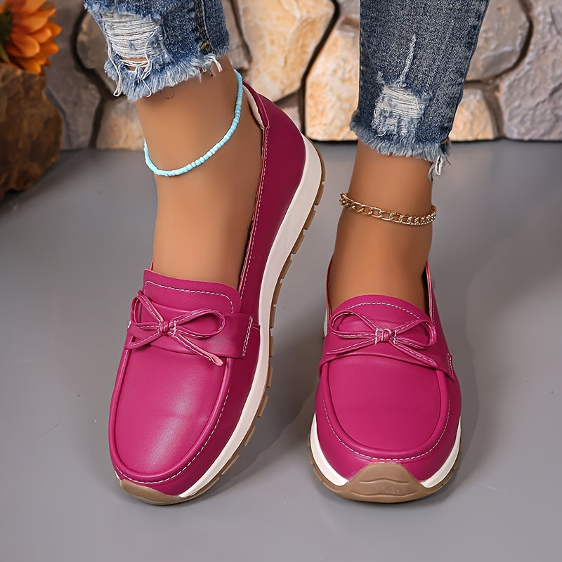 Women's Butterfly Bow Loafers Flat Shoes Comfortable Casual Footwear