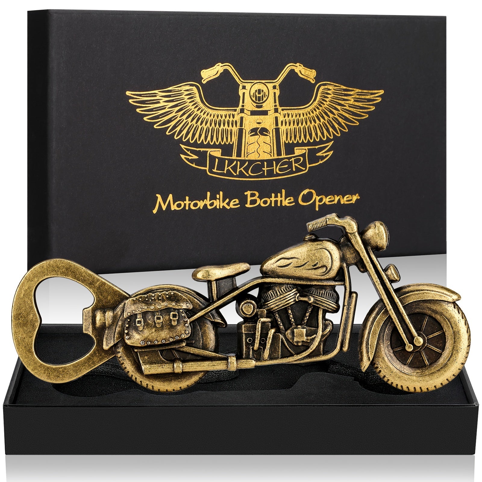 Motorcycle Beer Bottle Opener Gift Set with Kaga Card