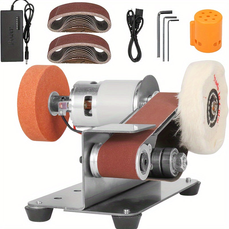 Mini Electric Belt Sander and Knife Sharpener 7-Speed Stainless Steel Body