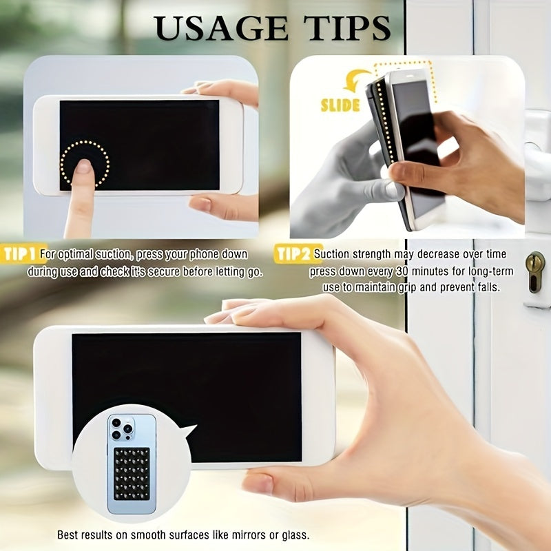 Silicone Phone Holder with Suction Cup for Hands-Free Selfies and Videos in 2 Colors