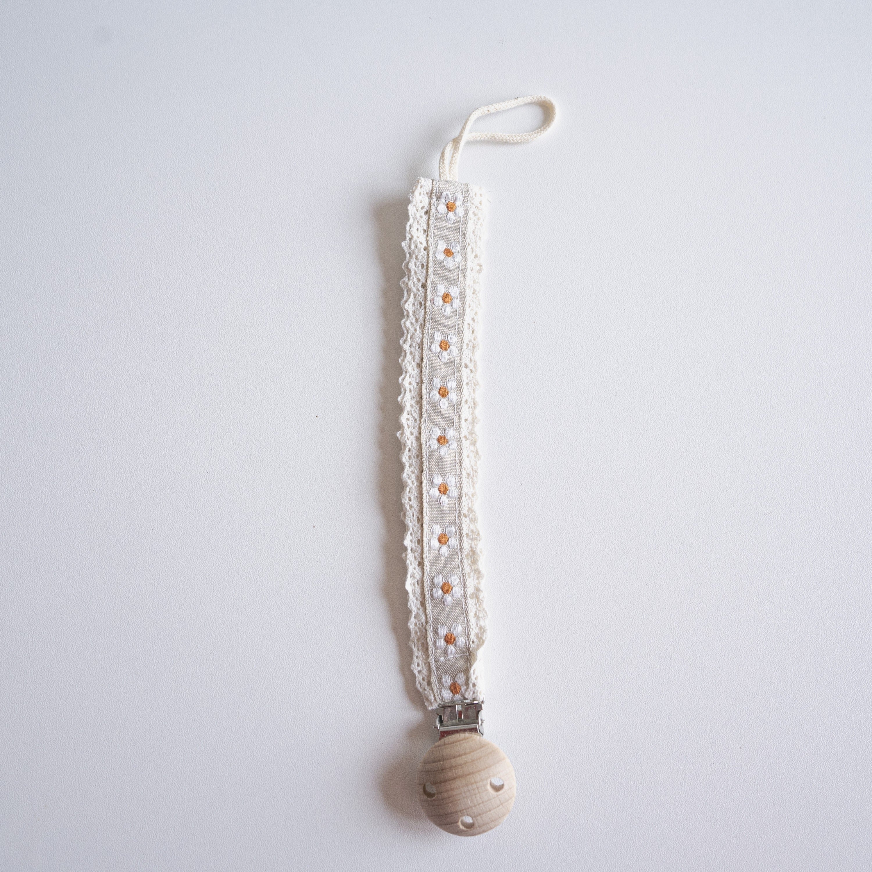 Baby Cotton Pacifier Clip Chain BPA-Free Teether Holder Toddler Teething Toy