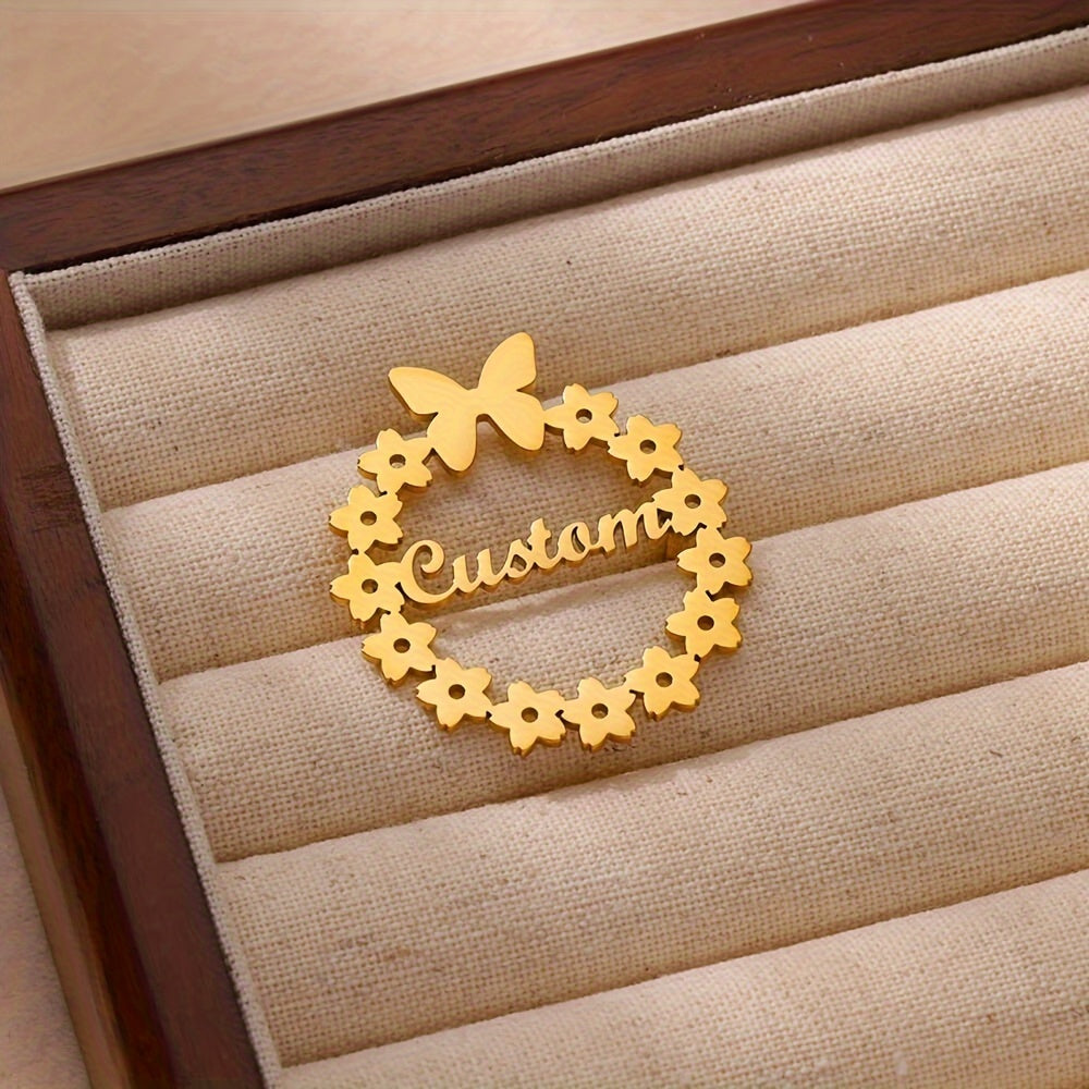 Women's Stainless Steel Butterfly Brooch Vintage Animal Pin Jewelry for Everyday Wear and Parties