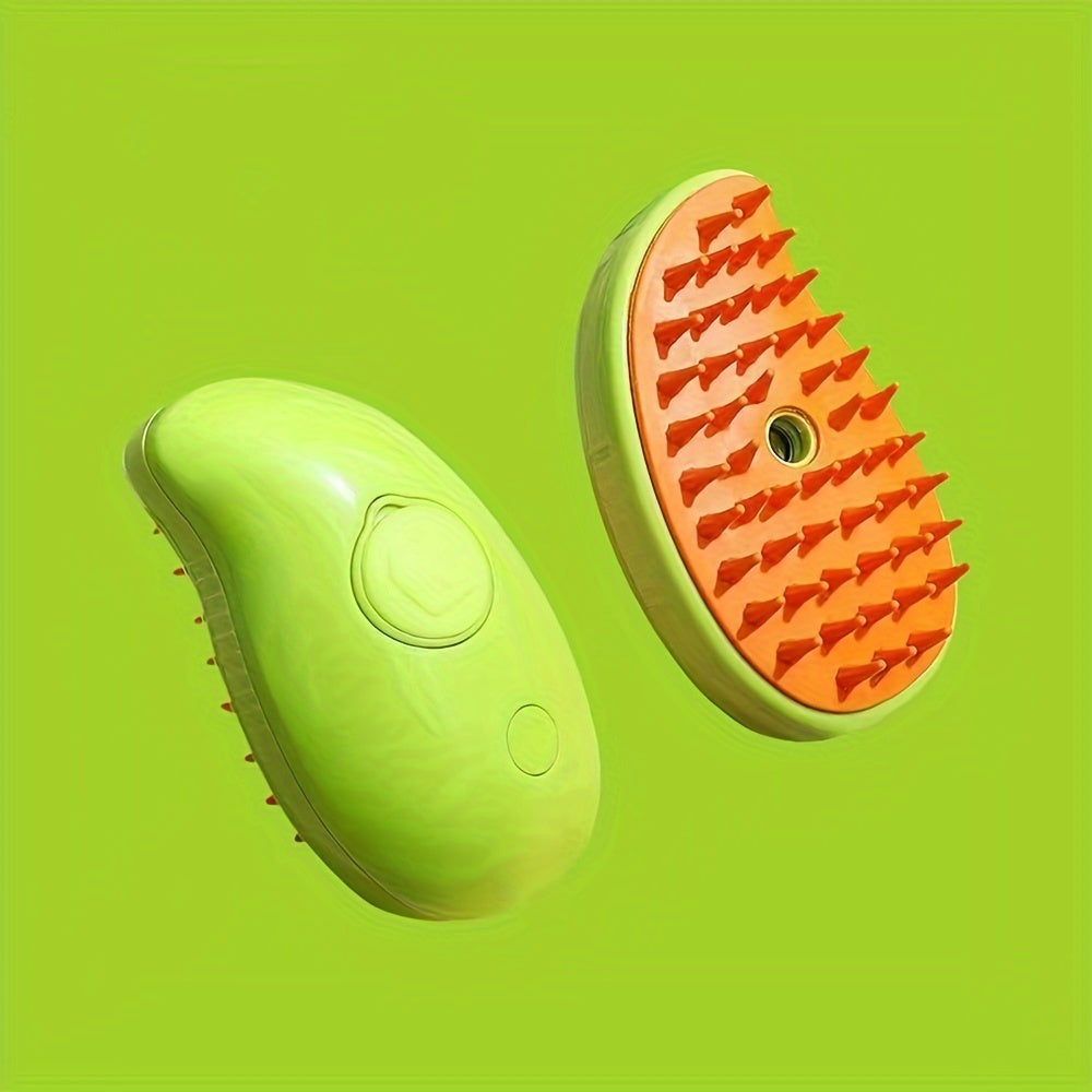 Self-Cleaning Cat and Dog Steam Grooming Brush Silicone Pet Hair Remover Massager