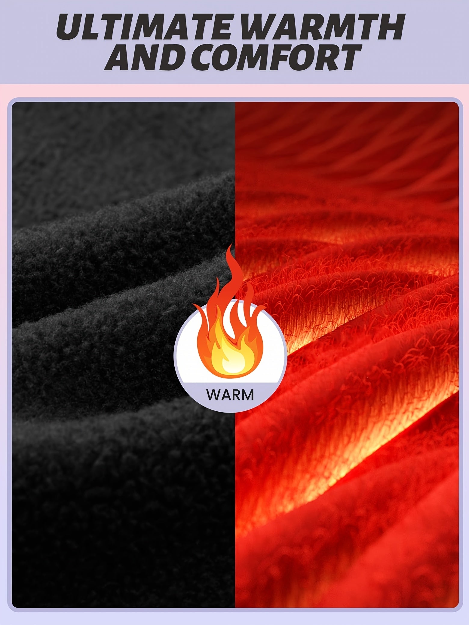 Plus Size Women Fleece Winter Warm Underwear Top Solid Color 3-Pack