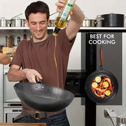 Cast Iron Skillet with Lid 32cm Non-Stick Induction Gas Stove Suitable for Home Cooking