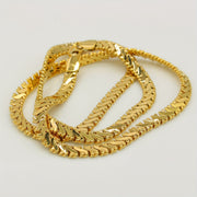 Gold-Plated Brass Necklace with Hip-Hop Influence 45.72cm for Weddings and Casual Wear