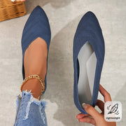 Women's Pointed Toe Flat Shoes Lightweight Comfortable Large Sizes