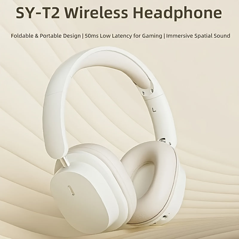 Wireless Noise-Canceling Headphones with Deep Bass and Built-in Microphone