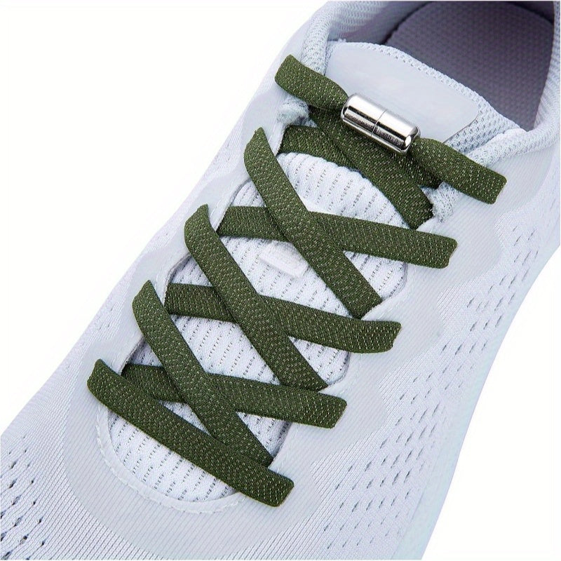 No-Tie Elastic Shoelaces for Kids and Adults, Flexible Easy to Use