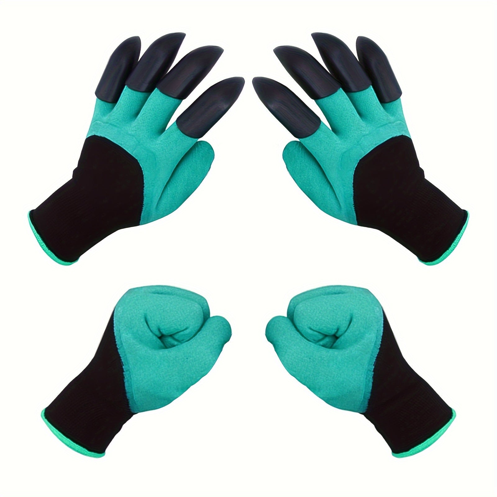 Suv o'tkazmaydigan bog'dorchilik qo'lqoplari, qazish va ekish uchun tirnoqlar bilan - teshilishga chidamli lateks, gullar va sabzavotlar uchun qo'l yuvish mumkin bo'lgan tashqi himoya, yashil va qora dizaynda.