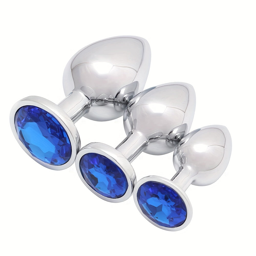 3 Pack Men Women Silicone Anal Butt Plugs Set Beginner Friendly Adjustable Sizes