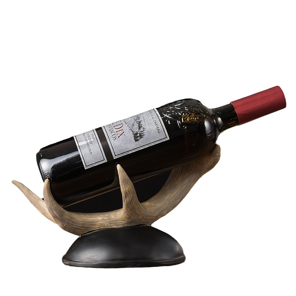 European-Style Antlers Wine Holder Decorative Red Wine Bottle Display